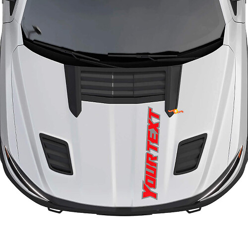 Aangepaste omlijnde letterfolie motorkapsticker voor Dodge Ram 1500