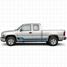 Retro parallelle deur- en dorpelstreep vinylstrepen voor Chevrolet Silverado 1500 GMT800 1999-2007_2