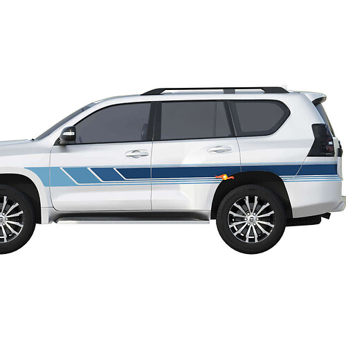 Old school Retro Vintage Lexus GX of Toyota Land Cruiser grafische deuren Streep vinyl stickers stickers kit
