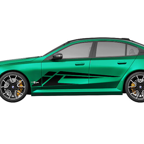 Side Modern Stripes Racing Decal Kit voor BMW 5-serie G60 M5 G90 - SupDec Graphix Vinyl Stickers
