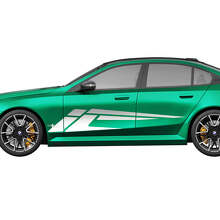 Abstracte zijkiezels race decalset voor BMW 5 Serie G60 M5 G90 2