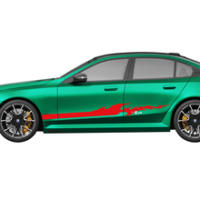Zijstrepen Flame Racing stickerkit voor BMW 5-serie G60 M5 G90 - SupDec Graphix vinylstickers
 2