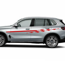 Accent Racing Geruite Strepen Decal Set voor BMW X5 G05
 2