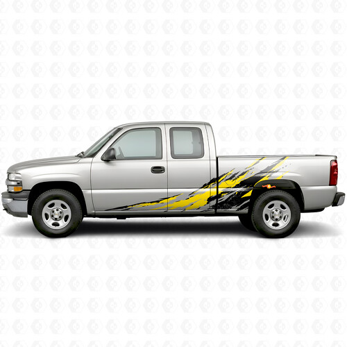 Versleten Splash Deur- & Zijwand Vinyl Strepen voor Chevrolet Silverado 1500 GMT800 1999-2007