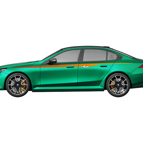 Deuren zijstrepen Gradient Racing Decal Kit voor BMW 5-serie G60 M5 G90 - SupDec Graphix Vinyl Stickers
