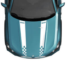 BMW X5 G05 motorkap geruite streep sticker - vinyl M Performance 2
 2