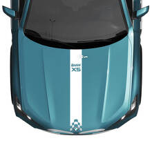 BMW X5 G05 motorkap geruite streep sticker - vinyl M Performance 3
 2