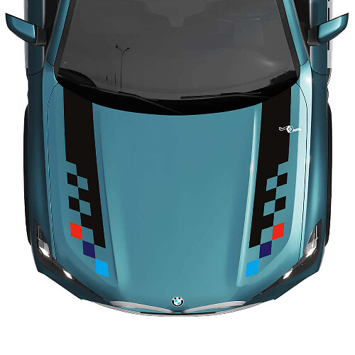 BMW X5 G05 Motorkap Geruite Strepen Decal - Vinyl M Performance 2