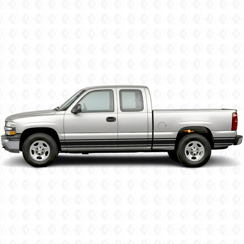 Slanke Accent Deur- & Zijstreep Vinyl Strepen voor Chevrolet Silverado 1500 GMT800 1999-2007