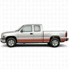 Slanke Accent Deur- & Zijstreep Vinyl Strepen voor Chevrolet Silverado 1500 GMT800 1999-2007_3