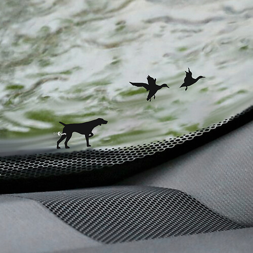 Kat en hond vrienden voorruit Easter Egg hoeksticker - aangepaste vinylafbeelding

