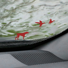 Kat en hond vrienden voorruit Easter Egg hoeksticker - aangepaste vinylafbeelding
 2