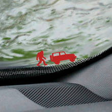 Yeti Bigfoot Jeep Wrangler voorruit Easter Egg hoeksticker - aangepaste vinylafbeelding
 2