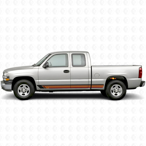 Vintage Band Deur- & Rocker Paneel Vinyl Strepen voor Chevrolet Silverado 1500 GMT800 1999-2007_1