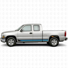 Vintage Band Deur- & Rocker Paneel Vinyl Strepen voor Chevrolet Silverado 1500 GMT800 1999-2007_2