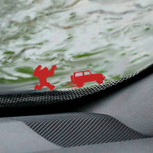 Yeti Bigfoot Paasei Voorruit Hoek Vinyl Decal voor Jeep Wrangler_2