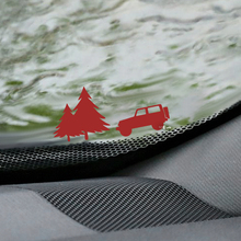 Bomen Jeep Wrangler voorruit Easter Egg hoeksticker - aangepaste vinylafbeelding
 2