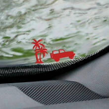 Palm Trees Voorruit Hoek Paasei Vinyl Decal Set voor Jeep Wrangler_2