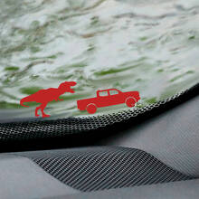 T-Rex Toyota Tacoma voorruit Easter Egg hoeksticker - aangepaste vinylafbeelding
 2