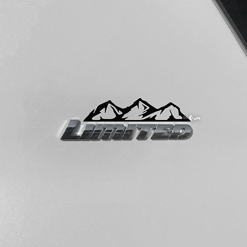 Bergen sticker sticker over Toyota 4Runner Limited badge
 1