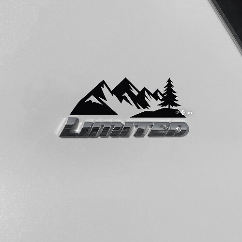 Mountains Limited-badgegebied vinylsticker voor Toyota 4Runner