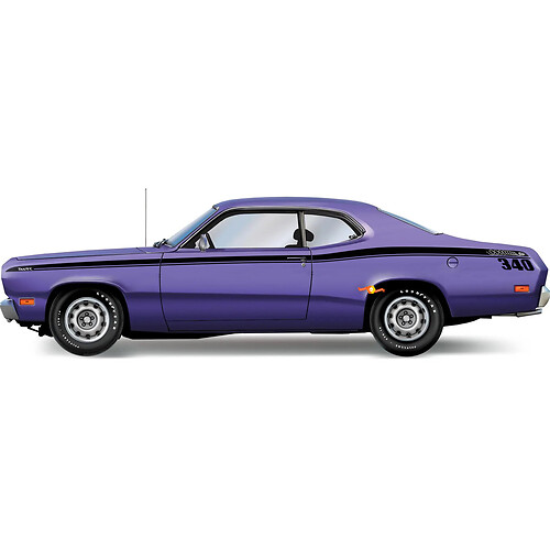 1973 1974 Plymouth Duster Twister 340 zijstreepstickerset vinyl grafische Mopar-sticker
