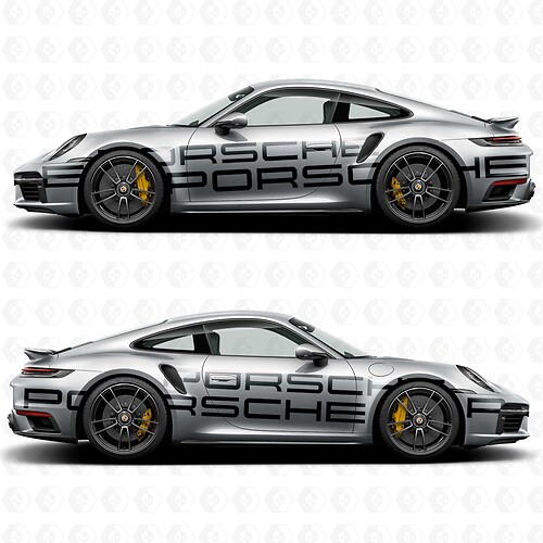 Side Porsche 911 Carrera Cup Race Side Logo sticker sticker
