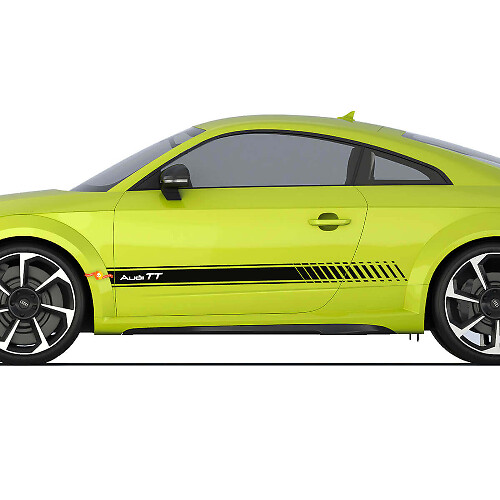 Audi TT Racing Knipperende Zijdeurstrepen Decal Logo Sticker