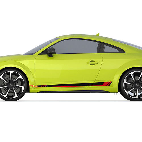 Audi TT RS Racing Strobe zijdeur strepen sticker logo stickers
