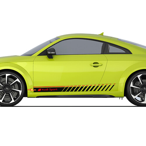 Audi TT RS Racing Strobe zijdeur strepen sticker logo stickers
