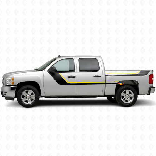 Sierlijke Bovenste Accent Deur- & Zijbed Vinyl Strepen voor Chevrolet Silverado 1500 GMT900 2007-2013