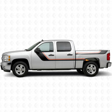 Sierlijke Bovenste Accent Deur- & Zijbed Vinyl Strepen voor Chevrolet Silverado 1500 GMT900 2007-2013_2