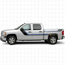 Sierlijke Bovenste Accent Deur- & Zijbed Vinyl Strepen voor Chevrolet Silverado 1500 GMT900 2007-2013_3