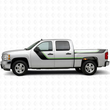 Sierlijke Bovenste Accent Deur- & Zijbed Vinyl Strepen voor Chevrolet Silverado 1500 GMT900 2007-2013_4