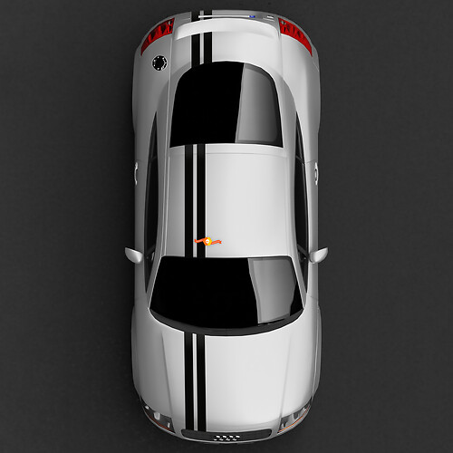 Audi TT dubbele strepen Racing Hood dak kofferbak sticker logo stickers
