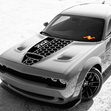 Hood Dodge 392 Scat Pack Challenger of Charger Hemi Vinyl Racing sticker
 2