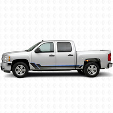 Angular Outline Deur- en Rocker Panel Vinyl Strepen voor Chevrolet Silverado 1500 GMT900 2007-2013_3