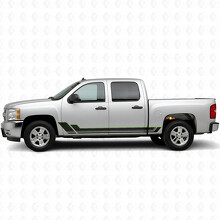 Angular Outline Deur- en Rocker Panel Vinyl Strepen voor Chevrolet Silverado 1500 GMT900 2007-2013_4