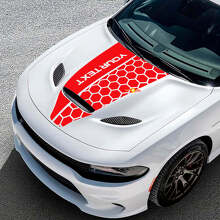Custom honingraatstijl motorkap vinylsticker voor Dodge Challenger of Charger_3