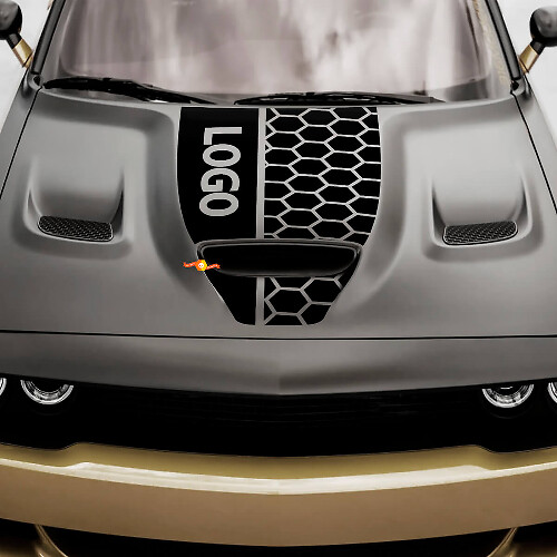Motorkap Dodge Hemi Challenger of Charger Hemi Vinyl Racing Decal Sticker
