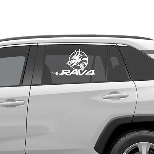 Zijruit Rav4 Dragon grafische vinyl sticker grafische sticker geschikt voor Toyota RAV4
