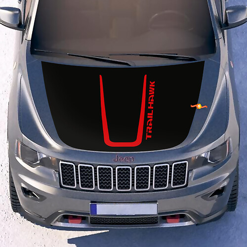 Jeep Cherokee TrackHawk Hood grafische wrap sticker sticker
