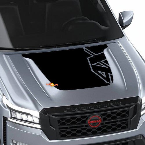 4X Motorkap Decal Vinyl Off-Road Blackout Grafische Decals Sticker Voor Nissan Frontier Pro-4x