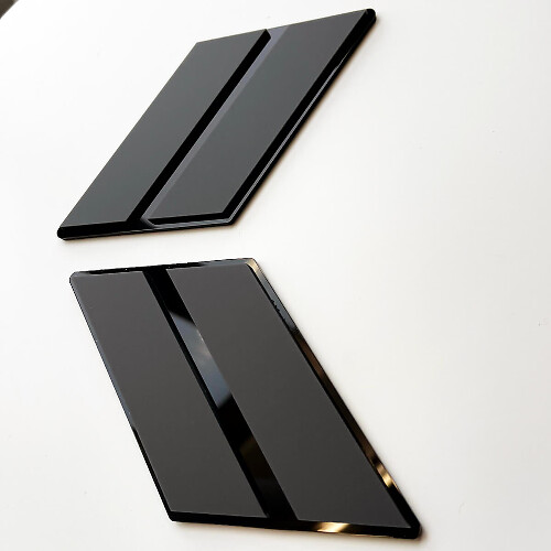 Hash Mark 3D spatbord- en achterklepembleem voor Dodge R/T