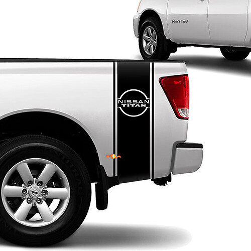 Bed kant Nissan Titan strepen vinyl stickers stickers graphics
