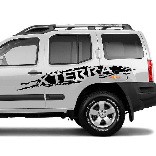 Bed Side Splash Grunge Distressed Nissan Xterra Graphics Vinyl Stickers Stickers
