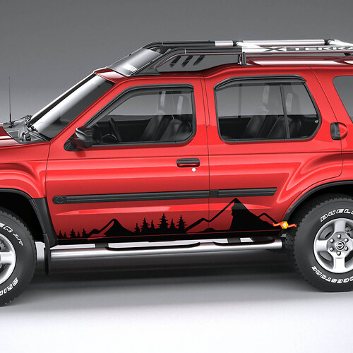 Side Mountains Nissan Xterra Graphics Vinyl Stickers Stickers 1
