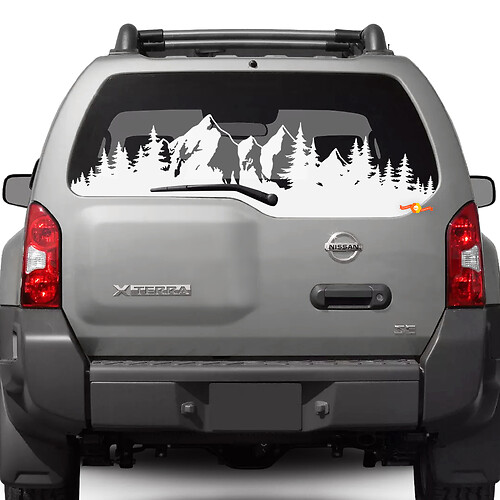 Achterruit bergen Nissan Xterra Graphics Vinyl Stickers Decals
