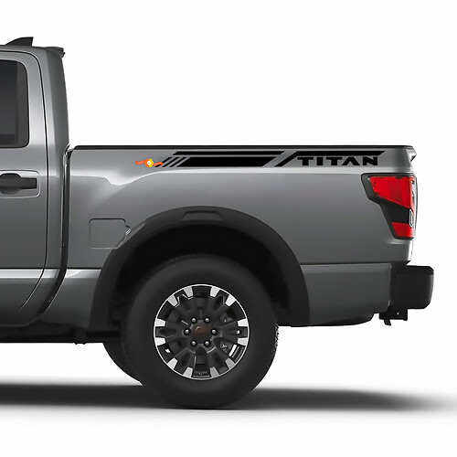 Bedzijde strepen Nissan Titan Pro4x strepen vinyl stickers stickers graphics
