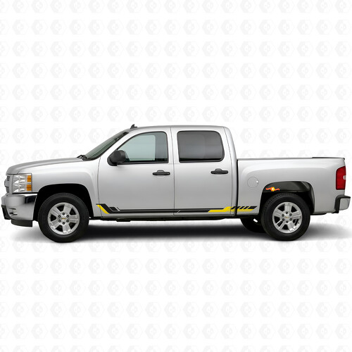 Racing Line Deur- en Rocker Panel Vinyl Strepen voor Chevrolet Silverado 1500 GMT900 2007-2013_1